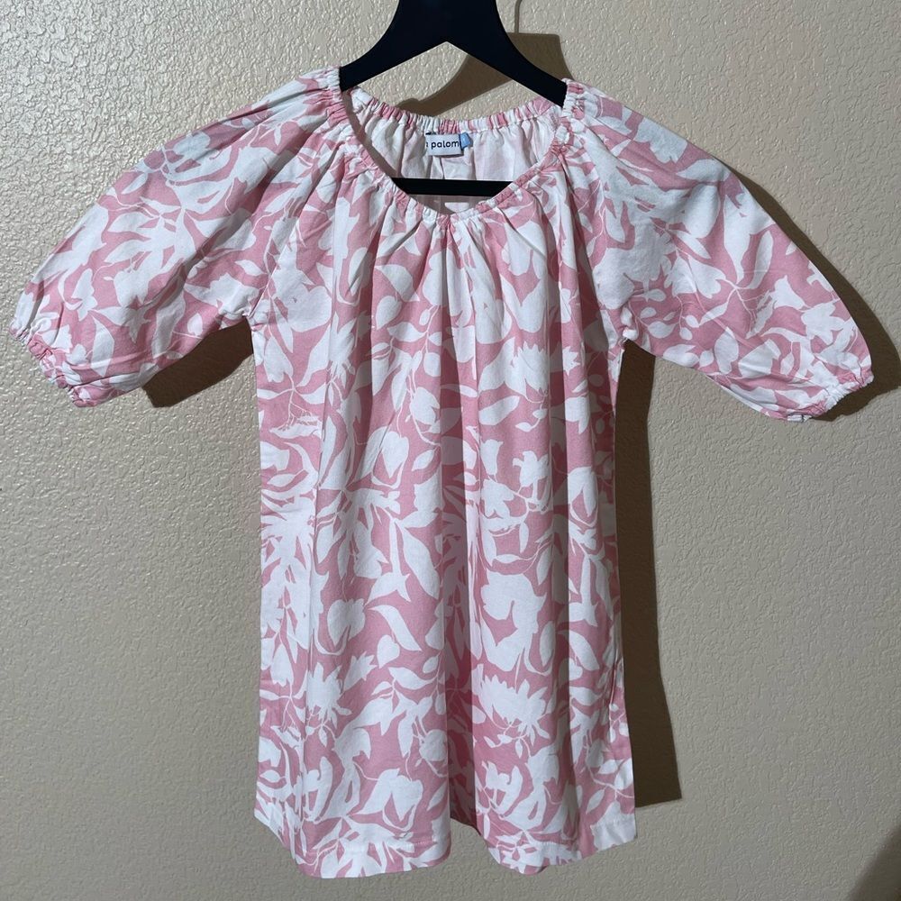 La Paloma Pink Floral Kids House Dress